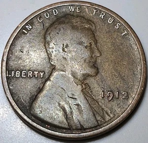 Centavo de trigo Lincoln 1912 P centavo 1C aleación incorrecta mezcla error moneda grano madera leñoso - Imagen 1 de 2