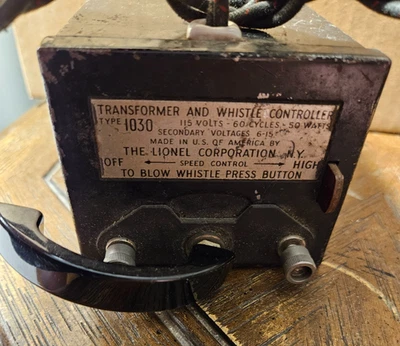 Lionel Type 1030 Train Transformer & Whistle Controller 115v 50w - Untested - Image 1 of 4