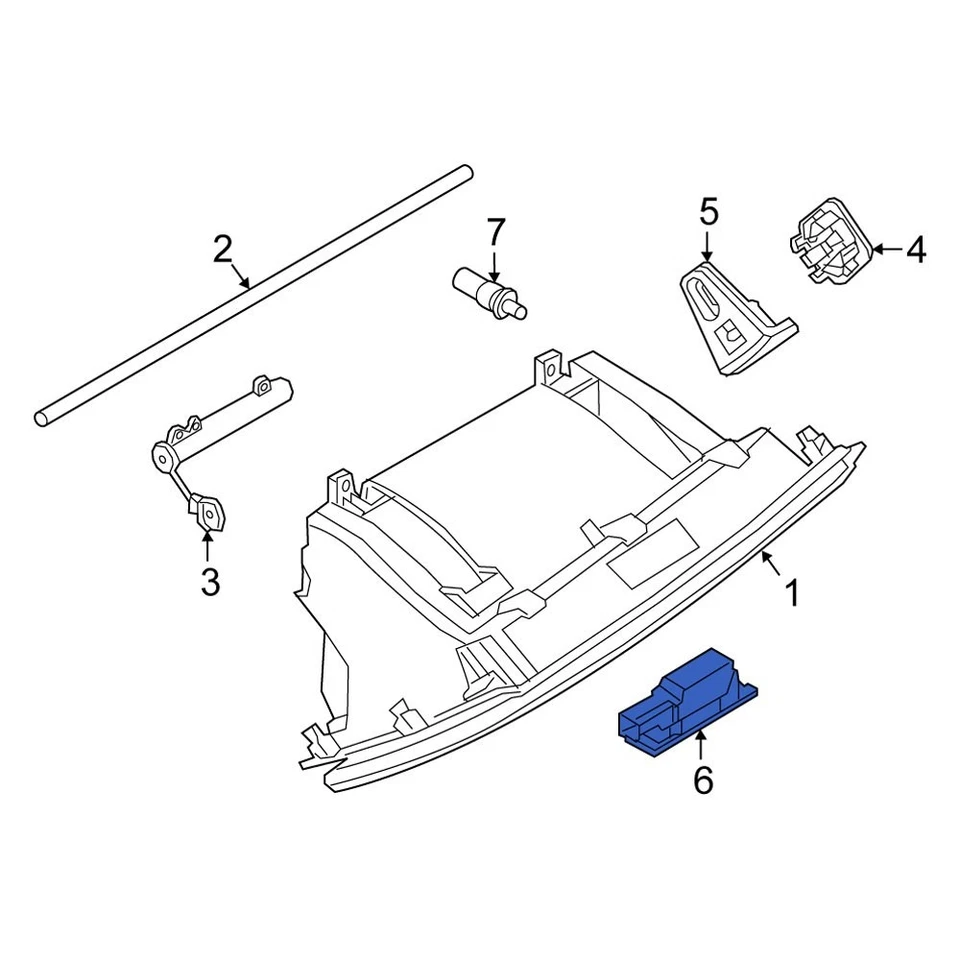 For Fiat 500X 2016-2023 Fiat Glove Box Light Foto 1 de 1