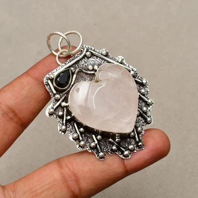 Ciondolo gioiello in argento sterling 925 fatto a mano con pietra preziosa al... - Immagine 1 di 4