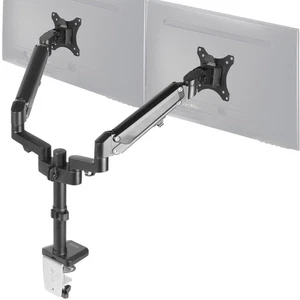 VIVO Black Dual 17" to 32" Computer Monitor Heavy Duty Pneumatic Arm Desk Mount - Picture 1 of 8