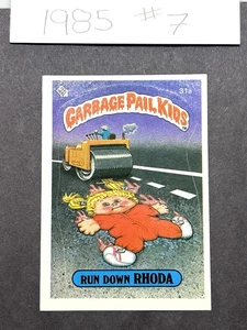 1985 Topps Garbage Pail Kids Run Down Rhoda GPK Series 1 OS1 Matte #31a - Bild 1 von 9