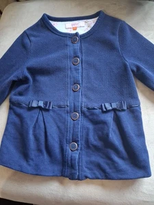 Ted Baker Girls Navy Jacket Aged 5-6 - Picture 1 of 4