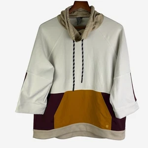 SWEATY BETTY Mix It Up Colorblock Sweatshirt Gr. XS Tasche 3/4 Arm Boxy Fit - Bild 1 von 10