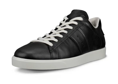 ECCO Womens Street Lite Black  Leather Sneakers Shoes 35-41 ue/ 4-4.5-10-10.5us - Image 1 of 4
