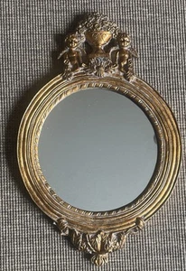 Espejo estilo vintage marco dorado marco decorativo fibra de vidrio - Imagen 1 de 6