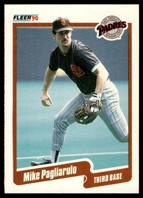 1990 Fleer Mike Pagliarulo San Diego Padres #163 - Image 1 of 2