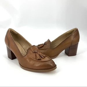 Isola braune Leder-Loafer Quaste Pumps CCEG16 Größe 10M - Bild 1 von 7