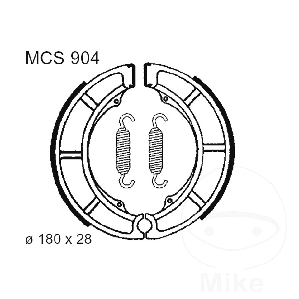 TRW Brake Shoes Rear Inc Springs MCS904 Fits Suzuki GT 550 1973-1975 - Изображение 1 из 1