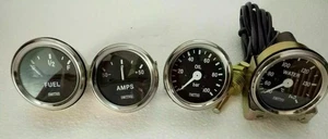 Smiths Replica 52 mm 2 1/16" Gauges Kit - Oil Temp + Oil + Fuel + Amp Gauge - Picture 1 of 3