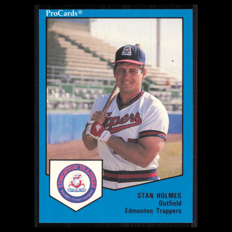 Stan Holmes #555 1989 ProCards Minor League Team Sets Edmonton Trappers Baseball - Image 1 of 3