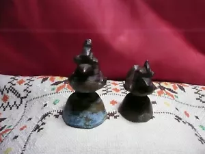 antique two bronze Burmese Asian opium weight,hinta bird/duck,mythical bird - Picture 1 of 18