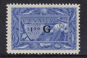 CANADA NO O27 $1.00 FISHERMAN "G" OFFICIAL, XF MINT NH (W12) - Picture 1 of 1