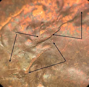 1960 D (SD) Lincoln Cent-"Crack Skull Mint Error"-Interior Die Break-GEM/BU-Nice - Picture 1 of 5