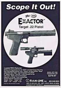 EXACTOR RPT 2238 RAM-LINE Target .22 Pistol, 8 inch Barrel 15 Rounds 1991 AD - Picture 1 of 1