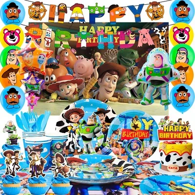 114 Pcs Toy Story Party Decoration Toy Story Party Supplies for Kids Balloons - Image 1 of 4