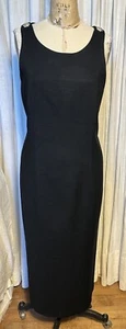 Vintage Brooks Brothers Women Long Blk Wool Sleeveless Event Dress Sz 14 Used - Picture 1 of 10