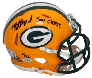 Mini casco MarShawn Lloyd autografato "Say Cheese" Packers Beckett / GDL LE 32 - Foto 1 di 3