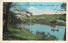 Cedar Rapids Iowa Paar rudern auf Cedar River @ Ellis Park ~ Sommer ~ 1927 Postkarte