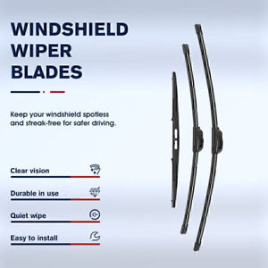 3pcs 26" 22" 16" Windshield Wiper Blade Set for Honda Odyssey 05-22 J / U Hook