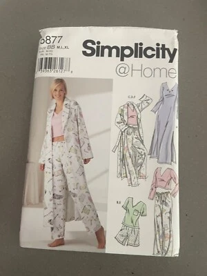 Simplicity  @ Home Pattern 5877 - Misses' Pants, Shorts, Robe, Gown Sz M-L-XL - Image 1 of 3