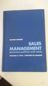 Sales Management Decisions, Policies and Cases (German) Hardcover – 1969 by Rich - Picture 1 of 1