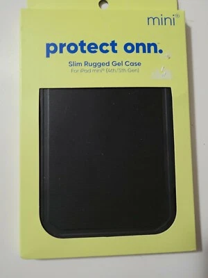 NIB iPad Mini 4th/5th Gen. Protect Onn Slim Rugged Gel Case Black New Shock Abso - Image 1 of 4