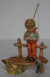 Hummel / Goebel Porzellan Figur 566 - DER ANGLER  - 1. Ausgabe 1995 - 15 cm - Bild 1 von 6
