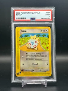 PSA 9 MINT Togepi Aquapolis 2003 e-Reader Pokemon Card #114 - Picture 1 of 2