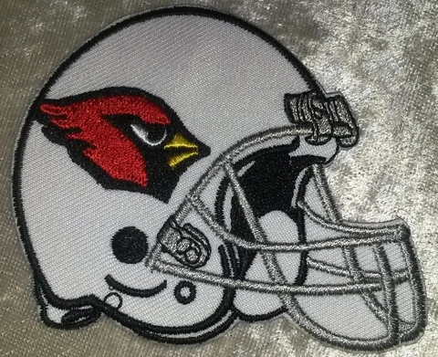 Arizona Cardinals 3.5" Helmet Iron On Embroidered Patch ~US Seller~FREE Ship Cover