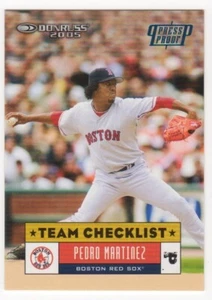 2005 Donruss Team Checklist Boston Red Sox #375 Pedro Martinez Press Proof /100 - Picture 1 of 2