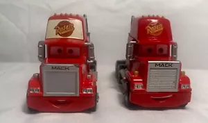 Two Disney Pixar Cars Lightning McQueen RC MACK TRUCK (no remote control) . - Picture 1 of 6