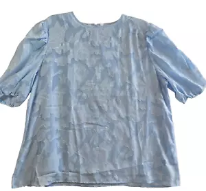 NEW Zeagoo Womens Size XXL Floral Print Scoop Neck Short Sleeve Lined Blouse - Picture 1 of 8