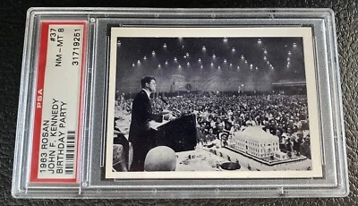 1963 Rosan PSA 8 John F Kennedy #37 Birthday Party JFK Rookie Card 60s USA Nice - Image 1 of 3