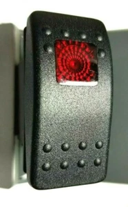 308-1038 Onan Cummins Genuine RV Generator Rocker Start Stop Switch Red lens OEM - Picture 1 of 5