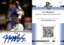 J.J. Matijevic Signed 2013 Leaf Perfect Game #201 Card Auto AU
