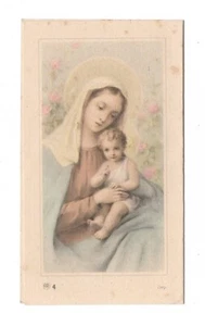 YEAR DOMINI 1947 CALENDAR AR 4 SANTINO HOLY CARD IMAGE PIOUS HOLY CARD - Picture 1 of 3