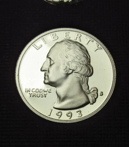 1993-S Proof Washington Quarter Cover