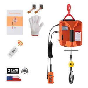 1100lbs Portable Electric Hoist Winch 3-in-1 Wired/Wireless Remote Control - Picture 1 of 9