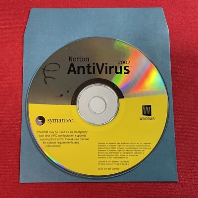 Symantec Norton AntiVirus 2002 Software Disc Only Great Condition - Image 1 of 2