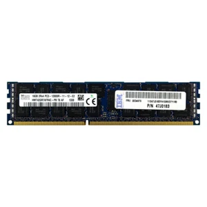 IBM-Lenovo 16GB DDR3 PC3-12800R RDIMM 47J0183 00D4970 00D4968 Server Memory RAM - Zdjęcie 1 z 1