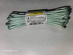 Cable de audio auxiliar de tela Wireless Gear de 10 pies - verde - Imagen 1 de 1