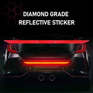 Car Reflective Warning Strip Tape Bumper Truck Safety Decal Sticker Accessories - Bild 1 von 18
