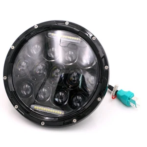 7 inch 75W Round LED DRL Projector Headlight Headlamp For Jeep Harley softai - Picture 1 of 12