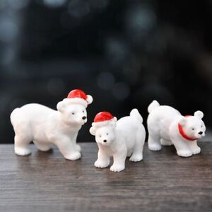 Home Decoration DIY Accessories Ornament Christmas Polar Bear Figurines