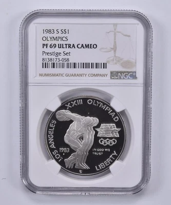 1983-S Olympic Commemorative Dollar Prestige Set PF69 UCAM NGC Brown Label *5468 - Image 1 of 4