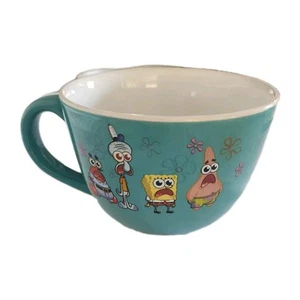 Large Silver Buffalo Ceramic SpongeBob SquarePants Soup Mug 24oz - Picture 1 of 3