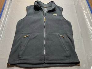 L.L.Bean Fleece Vest Mens XL Tall Gray Full Zip Pockets Outdoors Hiking Warm - Picture 1 of 7