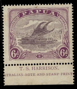 AUS - Papua (BNG) GV SG101, 6d dull & pale purple, NH MINT. MARGINAL - Picture 1 of 1
