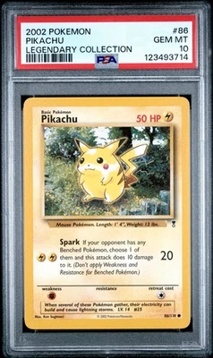 2002 Pokemon Legendary Collection # 86 Pikachu PSA 10 Card! GEM MINT! NEW CERT! - Image 1 of 2